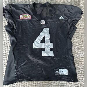 ADIDAS Boys Youth Medium Black Mesh Football Jersey Number 4